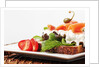 Open faced salmon and cottage cheese sandwich by Anonymous