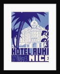 Hotel Ruhl Nice Luggage label by Anonymous