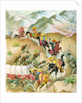 Illustration of battle during Mexican-American War by C.H. DeWitt