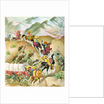 Illustration of battle during Mexican-American War by C.H. DeWitt