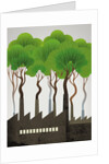 Trees rising from smokestacks by Anonymous