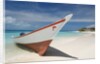 Fishing boat on beach in Los Roques Archipelago National Park by Anonymous