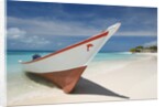 Fishing boat on beach in Los Roques Archipelago National Park by Anonymous