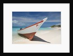 Fishing boat on beach in Los Roques Archipelago National Park by Anonymous