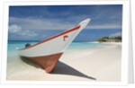 Fishing boat on beach in Los Roques Archipelago National Park by Anonymous