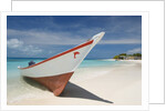 Fishing boat on beach in Los Roques Archipelago National Park by Anonymous
