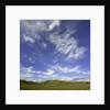 Lofty cumulus and cirrus clouds over sagebrush prairie by Anonymous