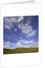 Lofty cumulus and cirrus clouds over sagebrush prairie by Anonymous