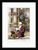 Man reading Koran in Hagia Sofia by Anonymous