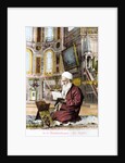 Man reading Koran in Hagia Sofia by Anonymous