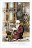Man reading Koran in Hagia Sofia by Anonymous