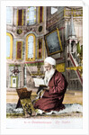 Man reading Koran in Hagia Sofia by Anonymous