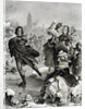 Illustration of Friederich Schiller skating on ice by Anonymous