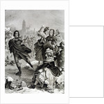 Illustration of Friederich Schiller skating on ice by Anonymous