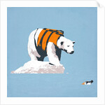 Polar bear in a life jacket by Anonymous