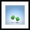 Green dice by Anonymous
