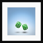 Green dice by Anonymous