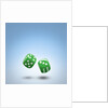 Green dice by Anonymous