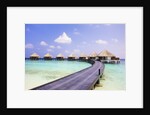 Water bungalows and jetty by Anonymous