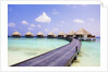 Water bungalows and jetty by Anonymous