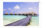 Water bungalows and jetty by Anonymous