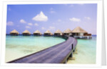 Water bungalows and jetty by Anonymous