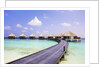 Water bungalows and jetty by Anonymous