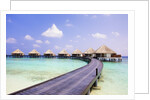 Water bungalows and jetty by Anonymous