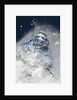 Skier in deep powder snow by Anonymous