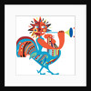 Sun riding chicken and playing horn by Anonymous
