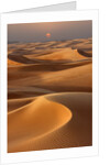 Sunset over the sand dunes in Dubai by Anonymous