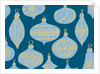 Blue Christmas Ornaments by Anonymous