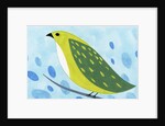 Green Bird on Branch by Anonymous