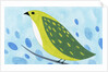 Green Bird on Branch by Anonymous