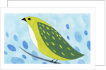 Green Bird on Branch by Anonymous