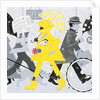 Girl in Yellow Raincoat by Anonymous