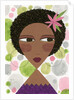 Woman with Hoop Earrings and a Pink Flower by Anonymous