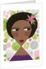 Woman with Hoop Earrings and a Pink Flower by Anonymous