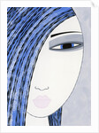 Woman with Blue Hair by Anonymous