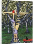 Two Children and a Tree House by Anonymous