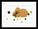 Bunny cookie with green pom-pom tail by Anonymous