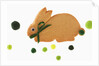 Bunny cookie with green pom-pom tail by Anonymous