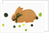 Bunny cookie with green pom-pom tail by Anonymous