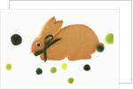 Bunny cookie with green pom-pom tail by Anonymous
