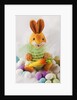 Toy bunny with candy eggs by Anonymous