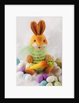 Toy bunny with candy eggs by Anonymous