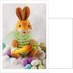 Toy bunny with candy eggs by Anonymous