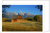 Barn and field by Anonymous