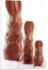 Chocolate bunnies in a row by Anonymous