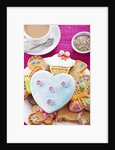 Iced and decorated holiday cookies by Anonymous